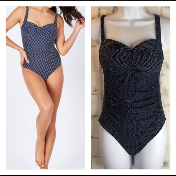 Niptuck Sorranto Blue white polka dots one piece - Picture 1 of 16